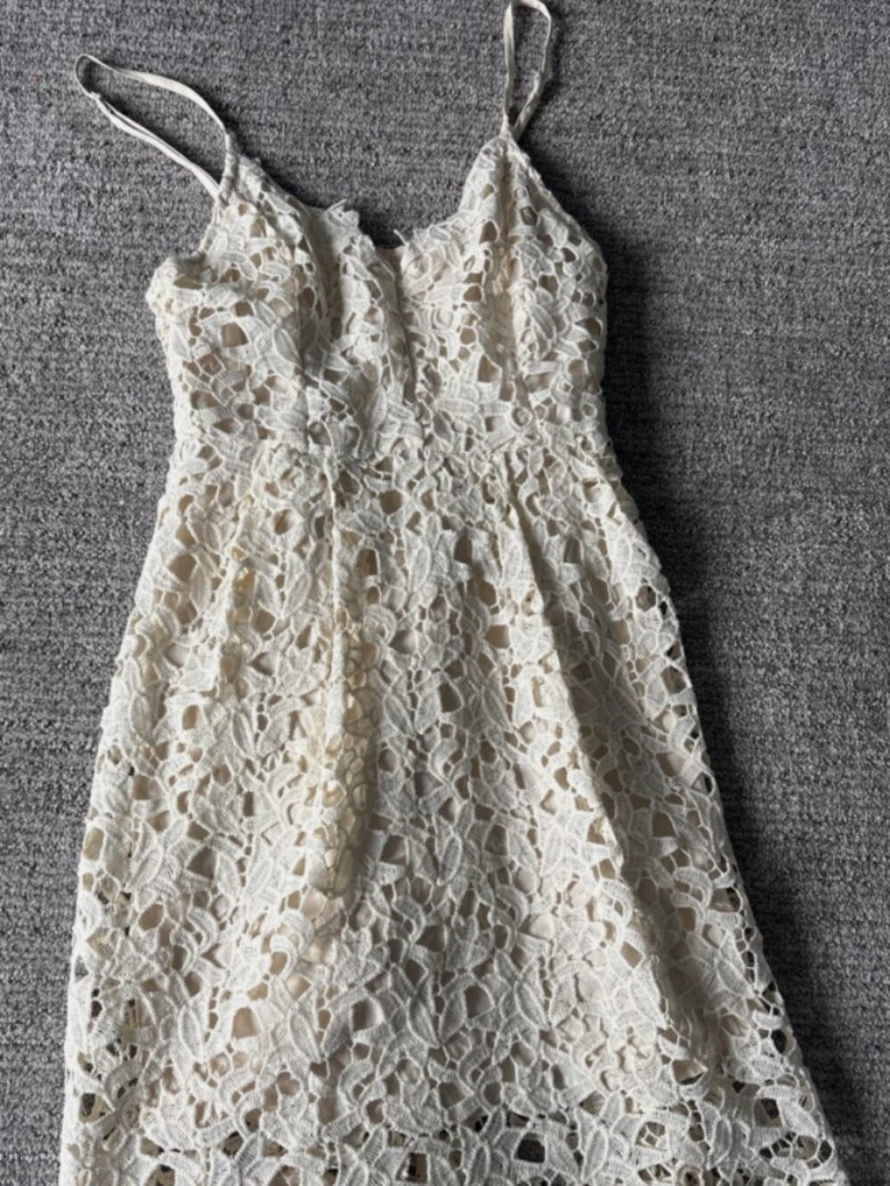Stunning ASTR Cream Crochet Mini Dress Sz Small